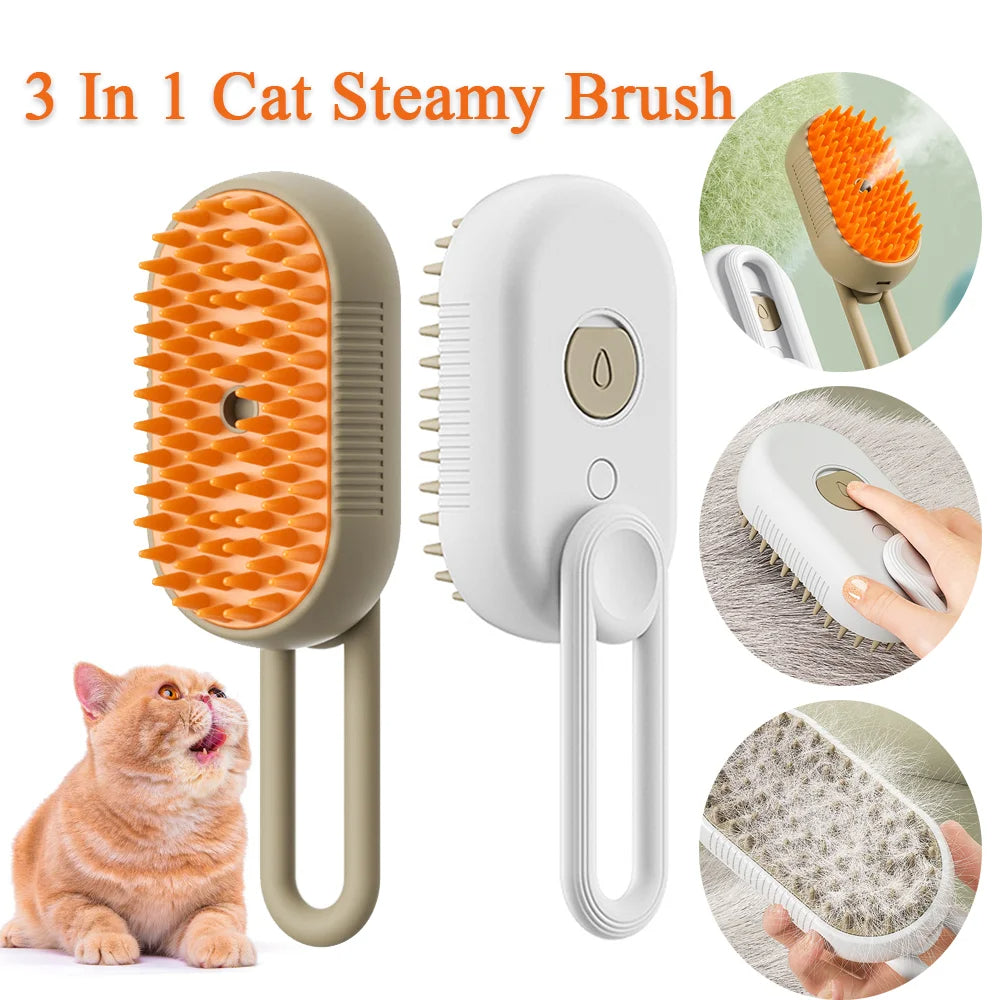 CEPILLO DE MASAJE CON VAPOR PARA MASCOTAS 50%Off + Envió Gratis