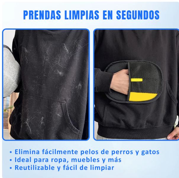 Guante Eliminador de Pelos para el Hogar 50%Off + Envió Gratis