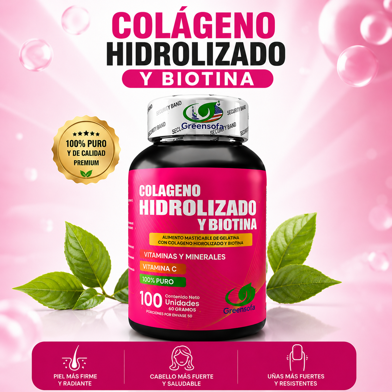 Colágeno Hidrolizado con Biotina | Pack x3