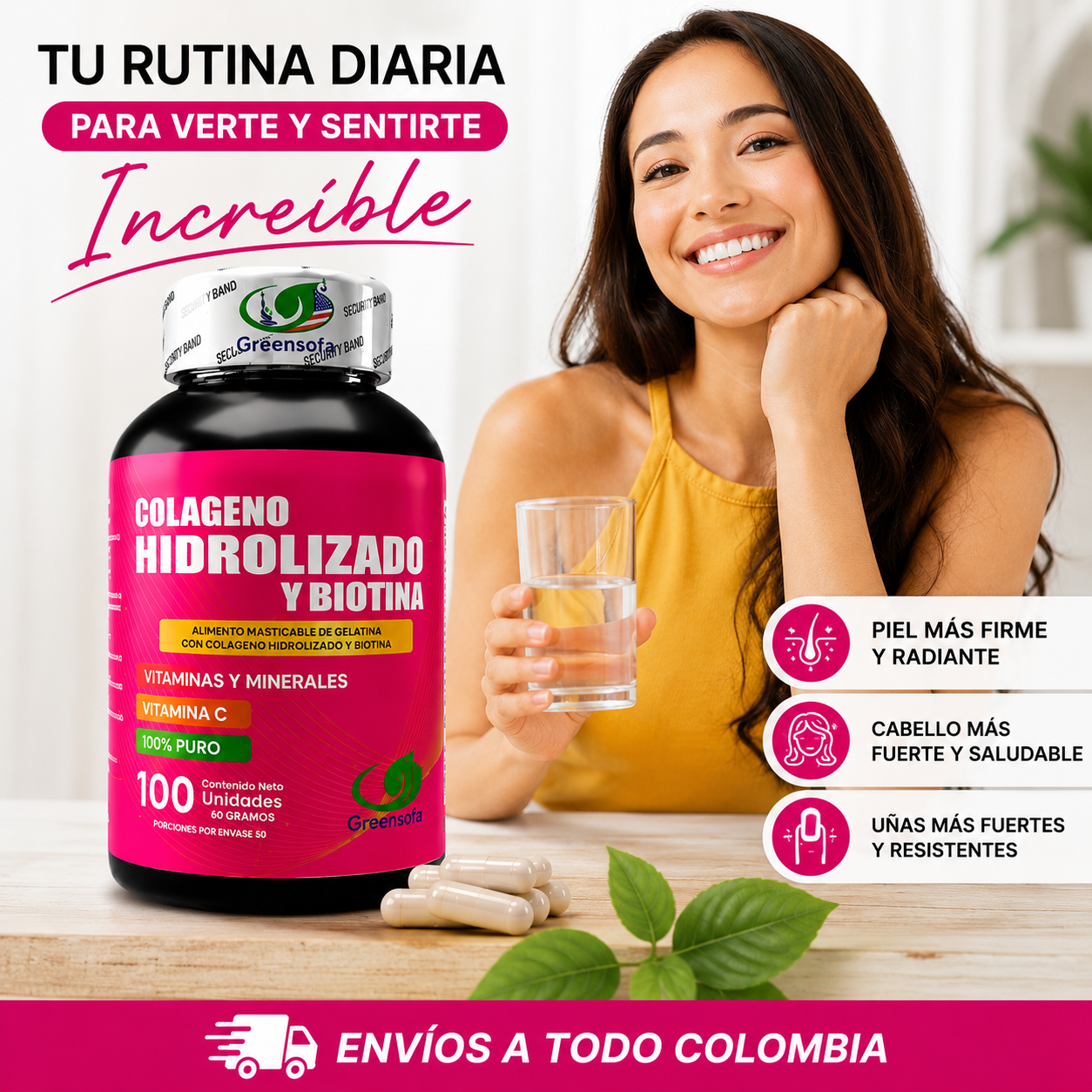 Colágeno Hidrolizado con Biotina | Pack x3